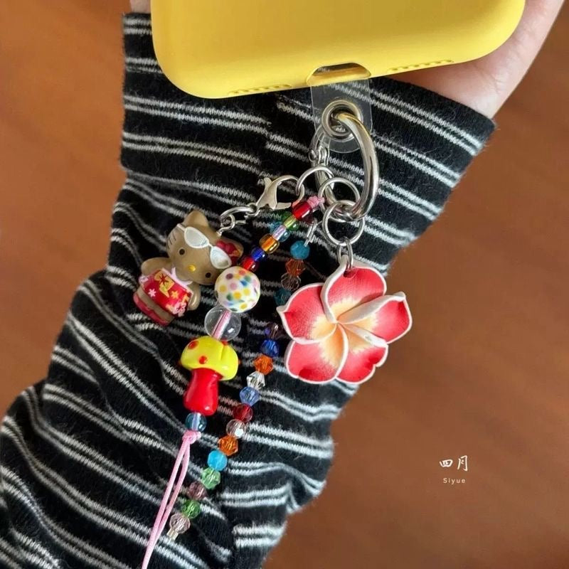 ハンドメイドビーズチャーム バッグ・スマホチェーン